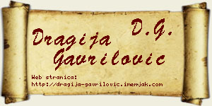 Dragija Gavrilović vizit kartica